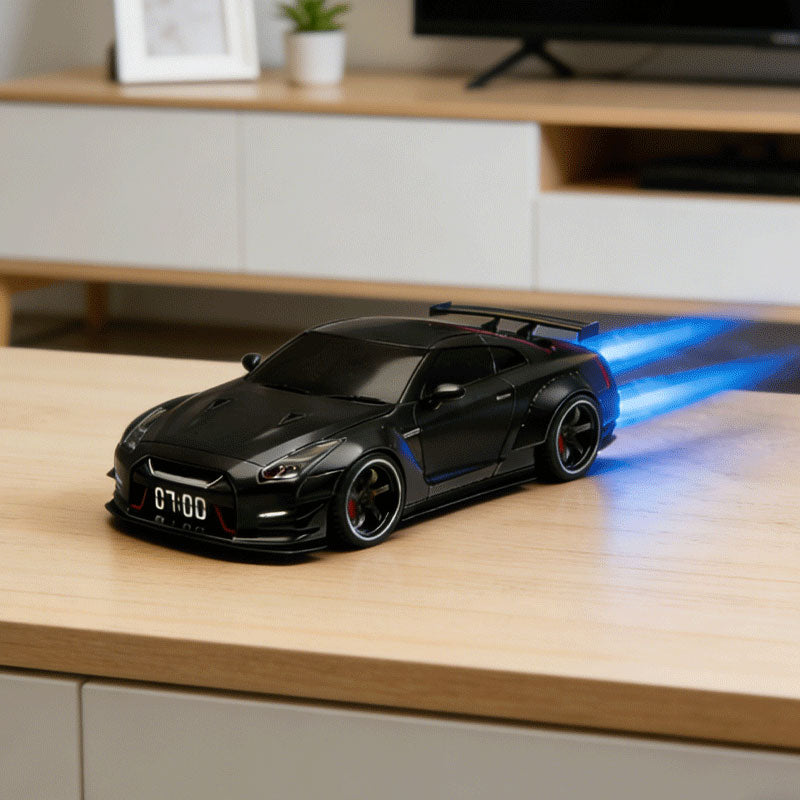 📢📢60% KEDVEZMÉNY !-🏎️Hiperautós ébresztőóra –🏎️Valósághű GTR motor és fényeffektek