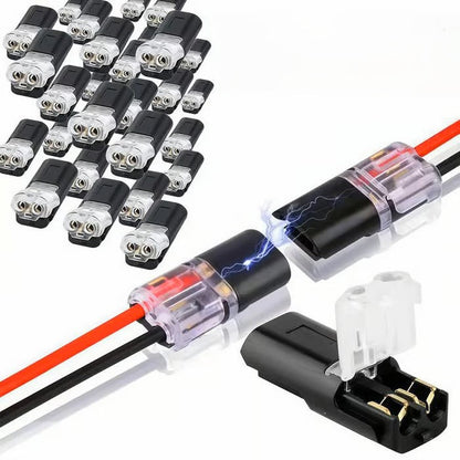 🏆Dupla kábelcsatlakozó reteszelő klipszel