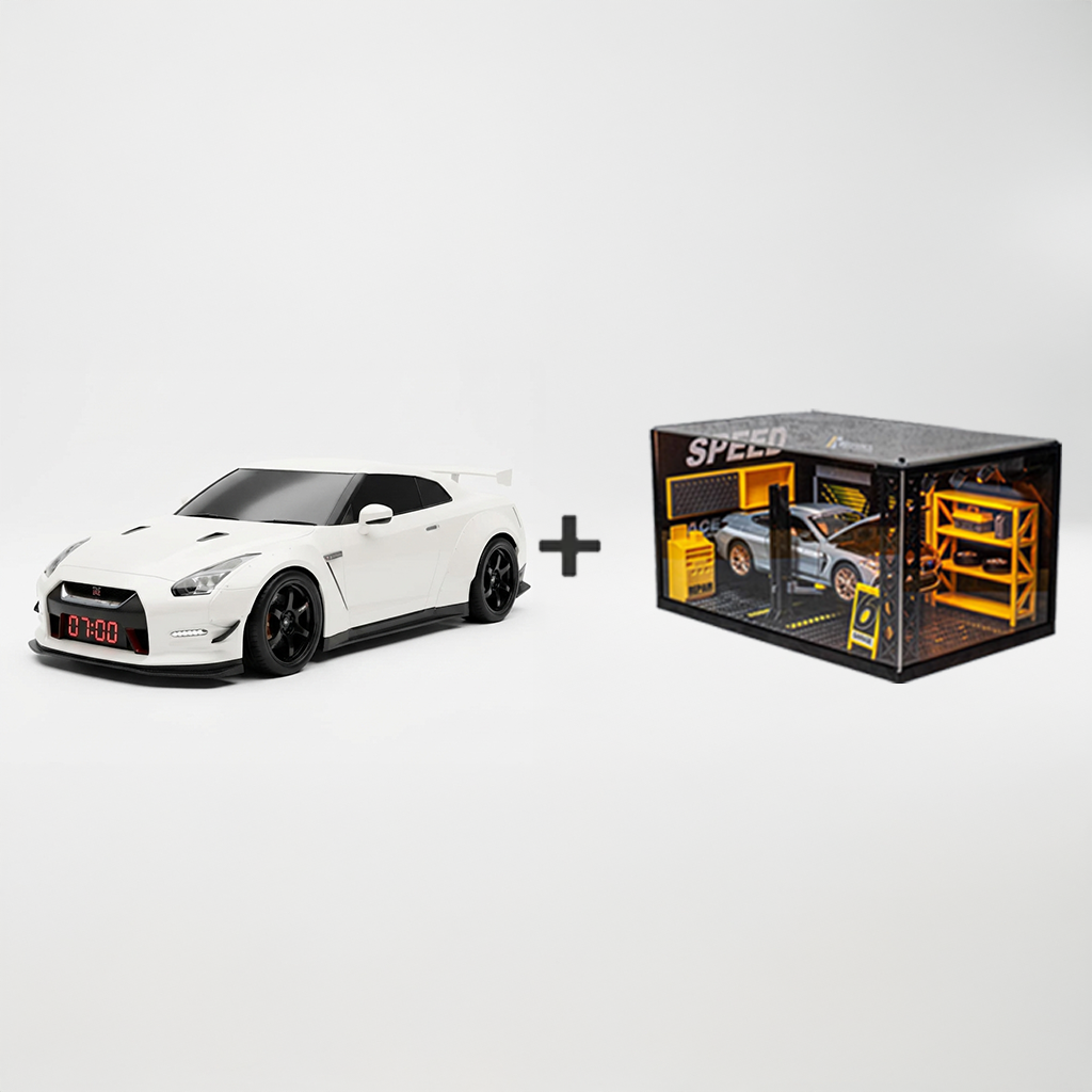 📢📢60% KEDVEZMÉNY !-🏎️Hiperautós ébresztőóra –🏎️Valósághű GTR motor és fényeffektek