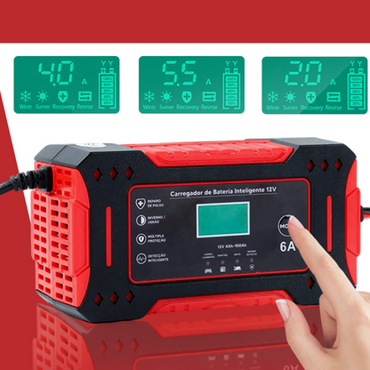 🚗⚡Hordozható okos autós akkumulátortöltő