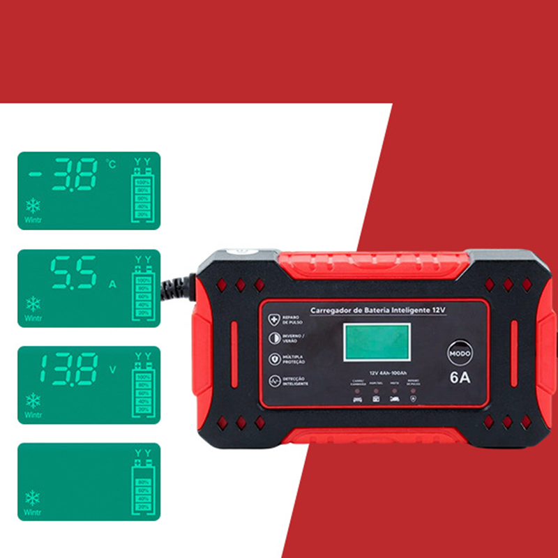 🚗⚡Hordozható okos autós akkumulátortöltő