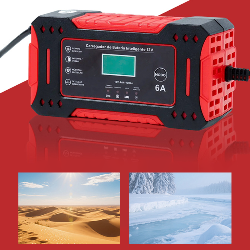 🚗⚡Hordozható okos autós akkumulátortöltő